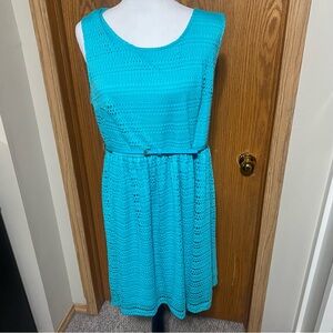 Cute blue dress with belt